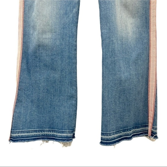 Veronica Beard Carolyn High Rise Button Fly Tuxedo Stripe Baby Boot Jeans 31 - Picture 5 of 15